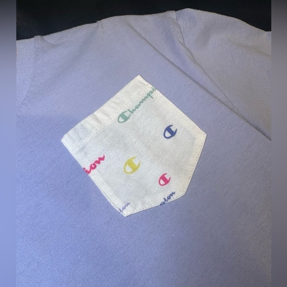 Champion Boxy Printed Pocket Lavender Short Sleeve Tee Size XL - Picture 5 of 5